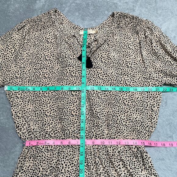 BeachGold Romper Womens Extra Large Beige Cheetah Animal Print Anthropologie - Picture 8 of 11